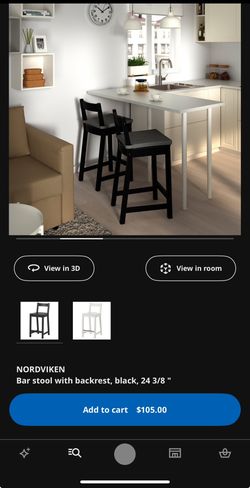 2 Bar Stools With Backrest