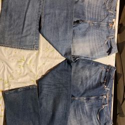 Levi's 527 Low Rise Straight Fit Boot Cut Blue Jeans Mens W36 L34, 505 REGULAR FIT SELVEDGE MEN'S JEANS W36 x L32