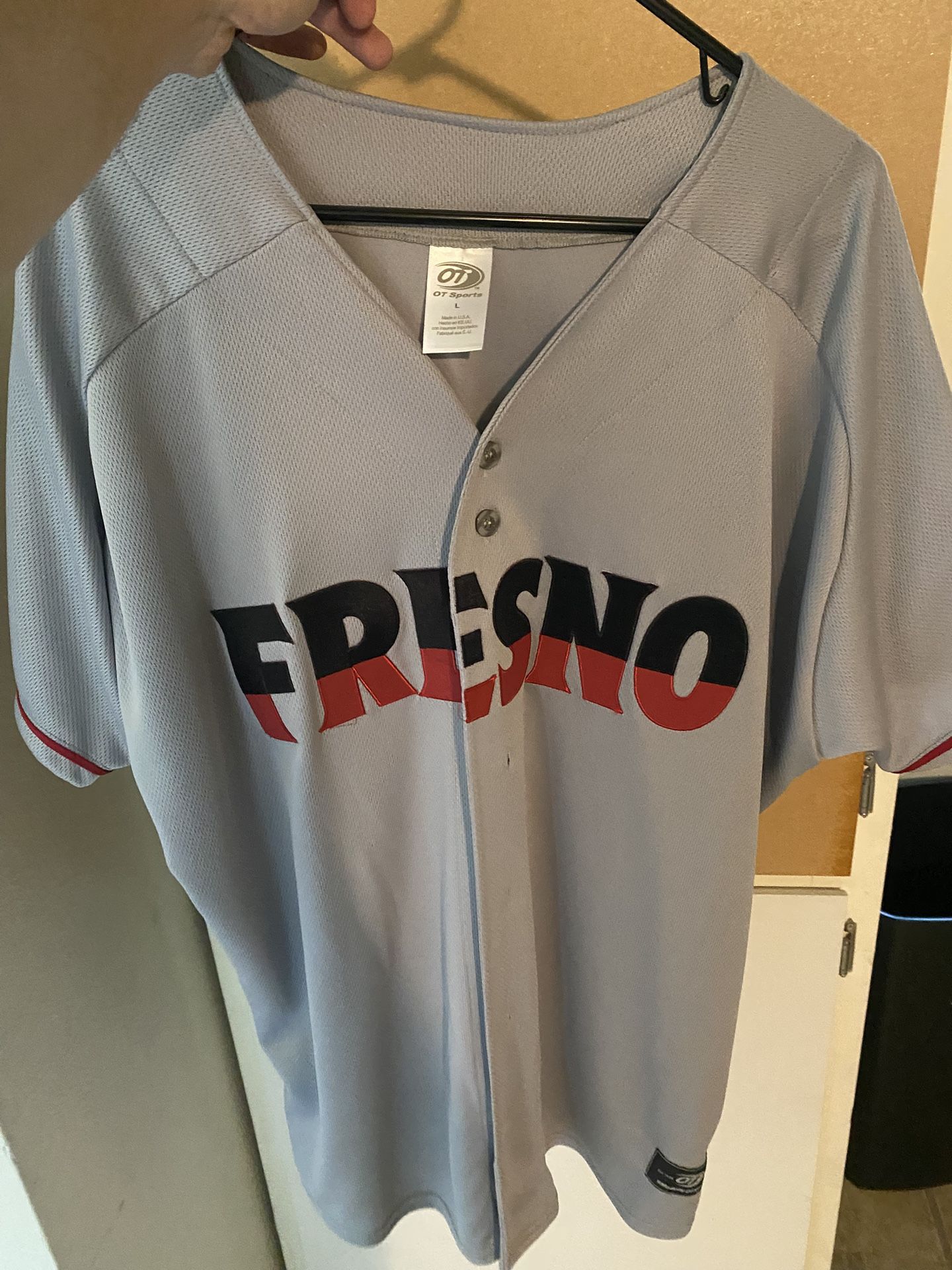 Fresno Grizzle Road/Away Baseball Jersey
