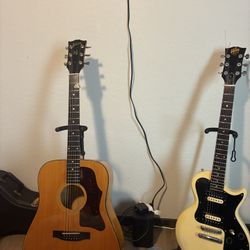 1976gibson Gospel Acoustic W /original Case .1981gibson Sonex180 Deluxe Electric Guitar W/original Case As Well.