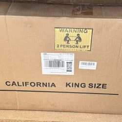 california king size platform bed 14inch:black heavy duty metal 