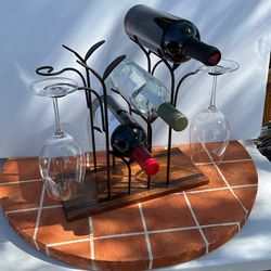 Artistic Wine And Glass Holder/rack