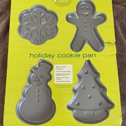 FOOD NETWORK HOLIDAY CHRISTMAS COOKIE PAN LARGE CHRISTMAS SHAPES DESIGNS NEW