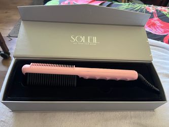 SOLEIL LET YOUR HAIR SHINE styling comb baby pink DUAL VOLTAGE HEAT RESISTANT TECHNOLOGY PROFESSIONAL