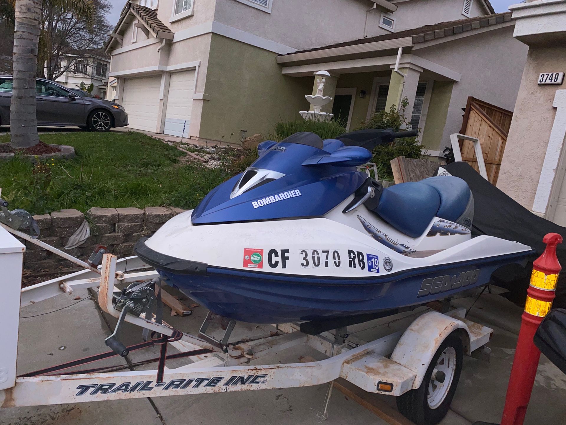 Jet ski and double wide Trailer - $2500
