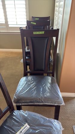 Dining Chairs Set of 6 – Dark Wood