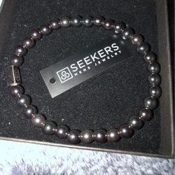 Hematite Bead Bracelet 