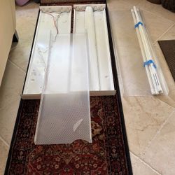 FREE - Two Fluorescent Light Fixtures With New Bulbs