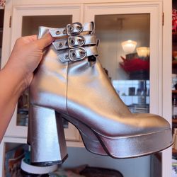 Opening Ceremony High Quality Soft Leather Platform Booties Size 41