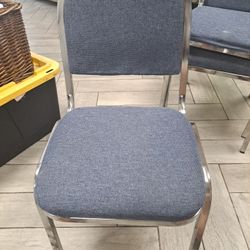 Sillas  Chair Blue Aluminio Lote (15)