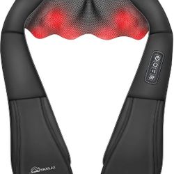 Snailax Shiatsu Neck and Shoulder Massager - Back Massager with Heat, Deep Kneading Electric Massage Pillow for Neck, Back, Shoulder,Foot,Body