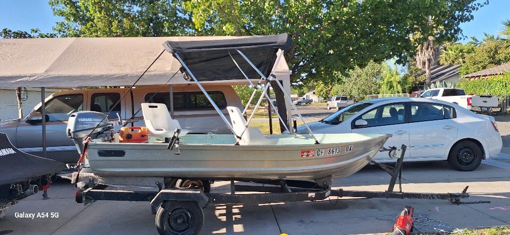 Aluminum Boat 12'f With Yamaha 8hp