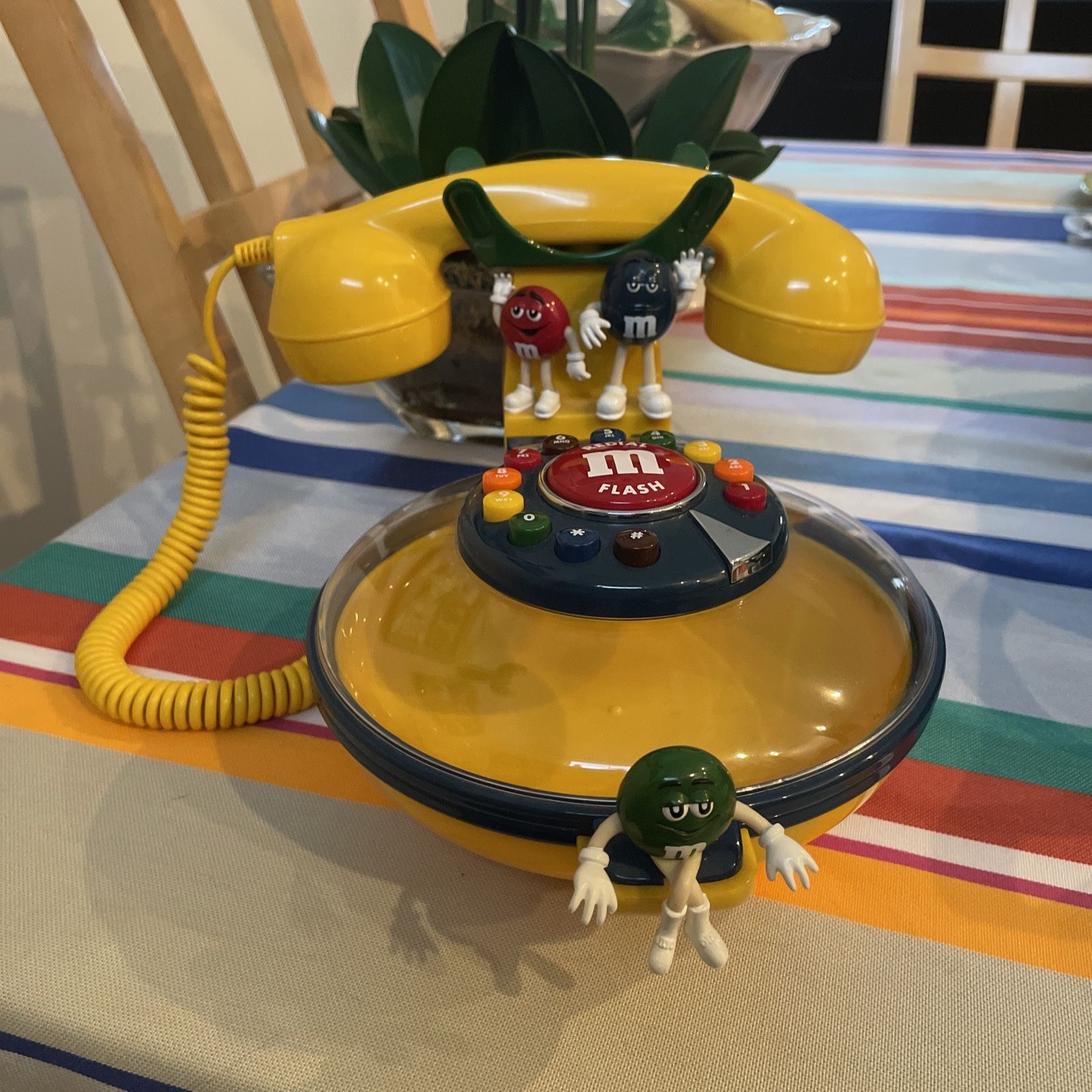 M&M Candy Dish Landline Telephone - M And M Animated Voices Untested