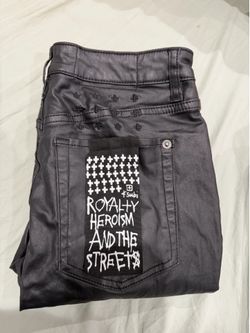 Ksubi Black Coated Jeans Size 26