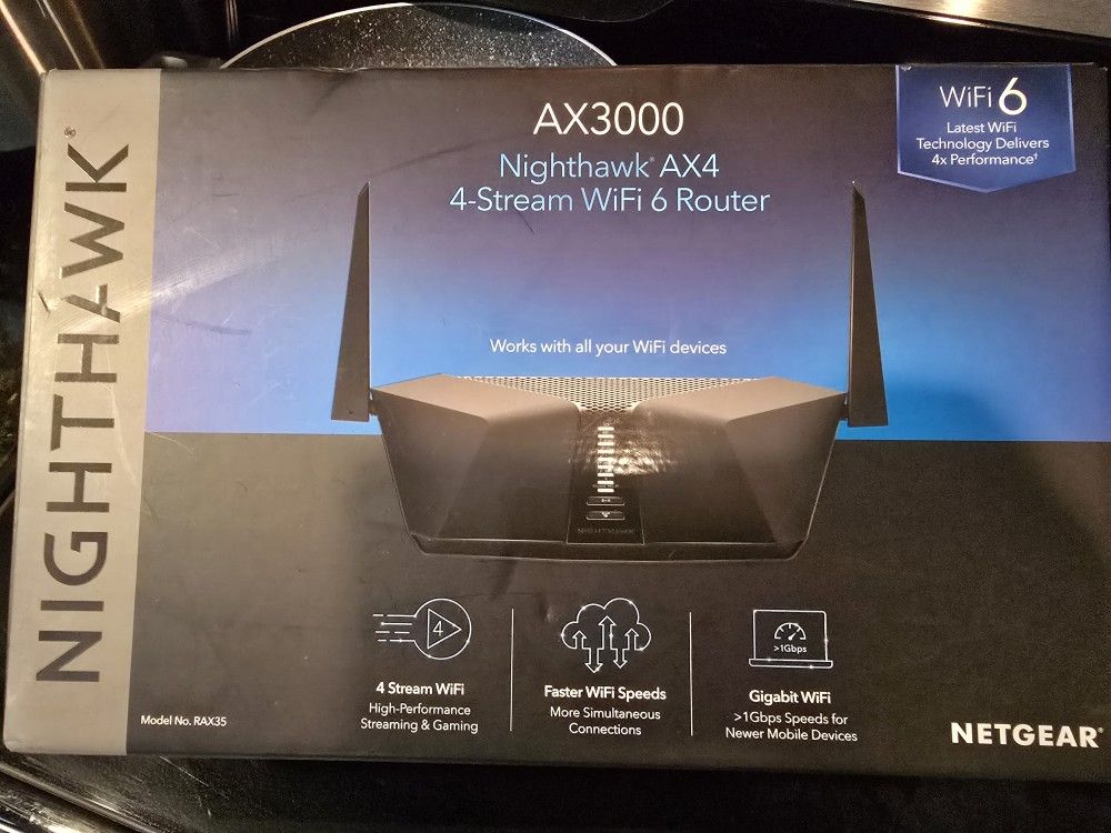 Netgear - Nighthawk AX4 Ax3000 WiFi 6 Router