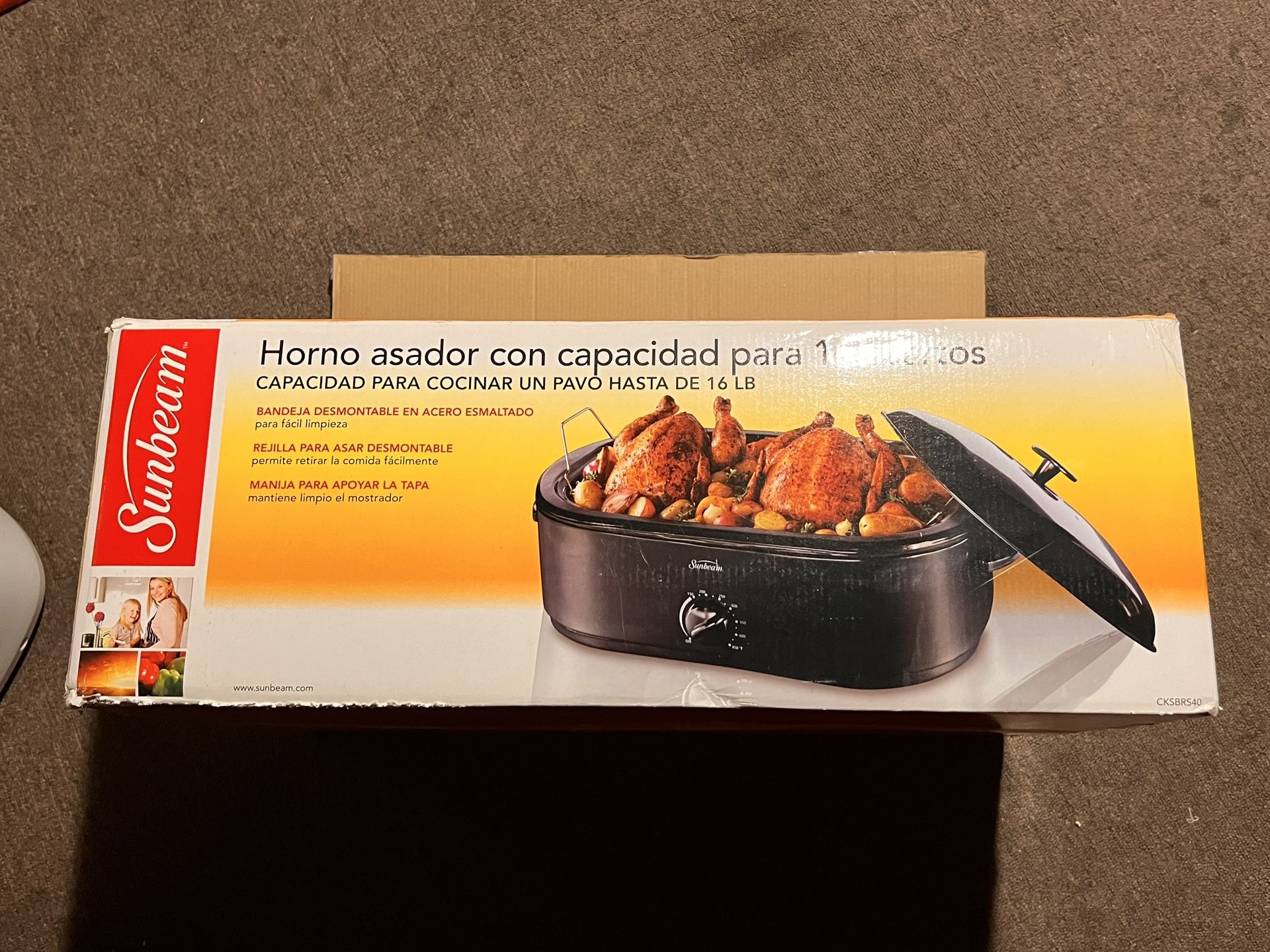 Sunbeam Horno Asador Con Capacidad Para 16 Cuartos Capacidad Para Cocinar Un Pavo De 16 Libras