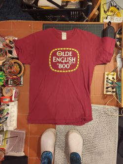 Olde English 800 Vintage Mens Medium Maroon T Shirt Rare Heavy Cotton 