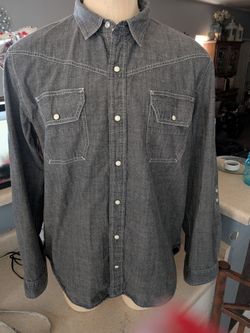 Levi's Grey Button Up Shirt Size 2X