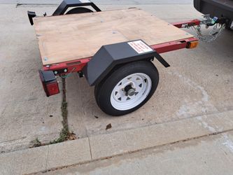 Harbor Freight 4ft Trailer  - like new, fully built with floor and lights - $550