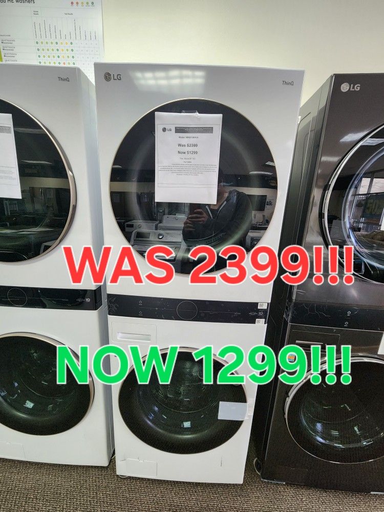 LG WASHER DRYER WASHTOWER 1299! 0 DOWN 0% FINANCING! 1YR WARRANTY! 48HR DELIVERY!