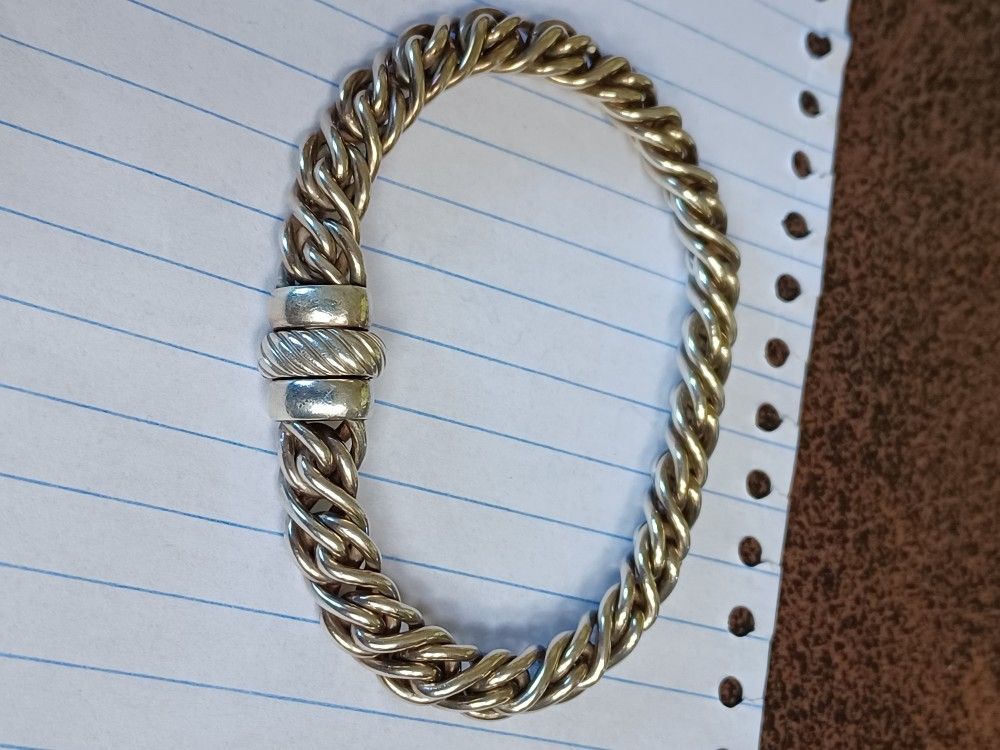 David Yurman Sterling Silver Lyrica Chain Bracelet