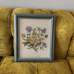 Vintage Floral Wall Decor - 14”x17”