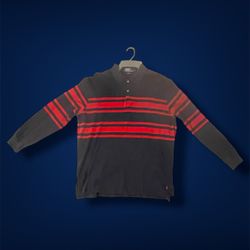 Long Sleeve Three Button Polo