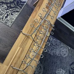 WINE CORK Holder, NEW, Chrome, displays 18