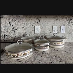 4 Piece Ceramic Pots And Pans With Lids