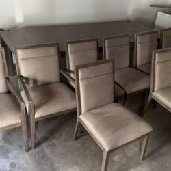 Bernhardt Axiom Dining Table + 8 Chairs (NEW Chairs)