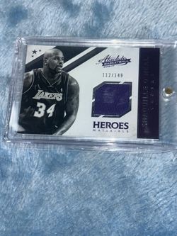 Shaquille O'Neal 2016-17 Absolute Heroes Materials Relic Card /149