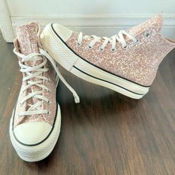 Converse Chuck Taylor All Star Glitter Platform Sneaker - Women's