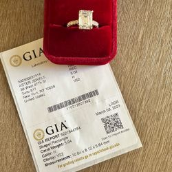NEW 5.04 Emerald Lab GIA Certified Ring 