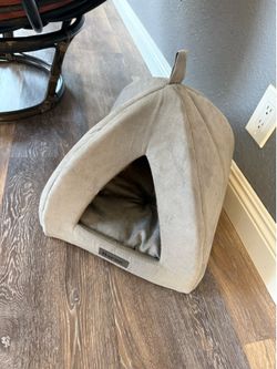 Foldable plush dog or cat small pet bed hut portable moving sale
