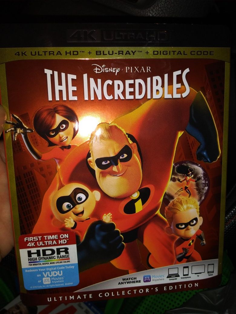 The incredibles 4k blu ray code