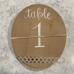 Set Of 25 Wooden Table Numbers
