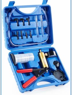 Orion Motor Tech Brake Bleeder Kit With Hand Vacuum Pump And Adapters, Brake Bleeding Kit For Brake Fluid Power Steering Fluid More, Vacuum Brake Blee