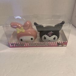 My melody & kuromi ceramic salt and pepper shakers set Kitchen Sanrio