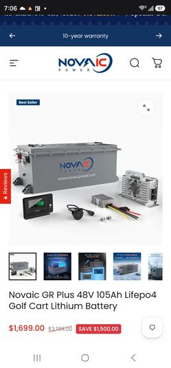 Novaic golf cart battery