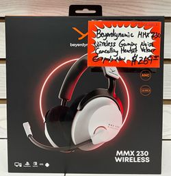 Beyerdynamic MMX 230 Wireless Gaming Noise Cancelling Headset Velour Earpads New