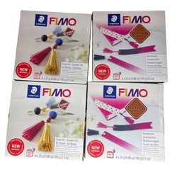 Fimo leather effect clay set boxes