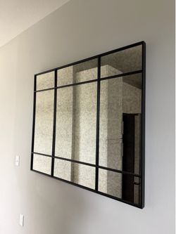 Navara Black Antique Wall Mirror (Crate&Barrel)