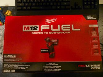 NEW Milwaukee M12 FUEL SURGE 1/4" Hex Hydraulic Driver Kit