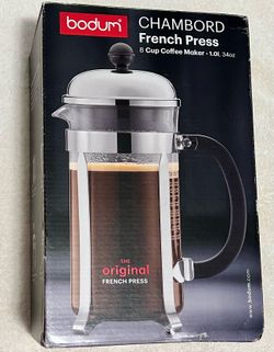 Bodum Chambord French Press Coffee Maker 8 Cup 1.0L 34oz Glass Manual