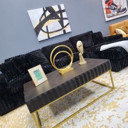 Extra Larg Sectional Rite Face Chaise Black 