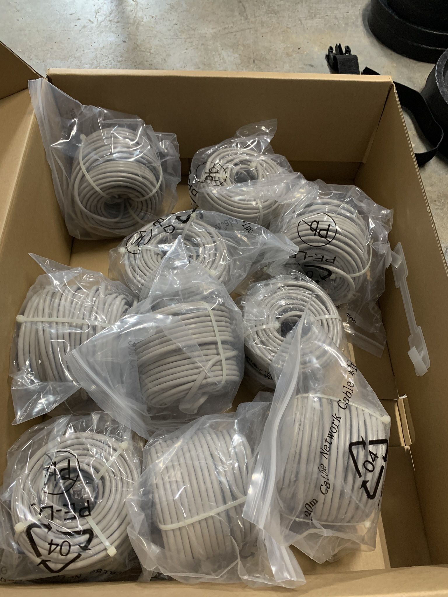 Cat 5 Ethernet Cables (good for POE cameras) 30m / 100ft
