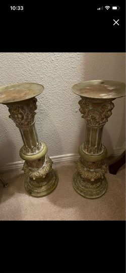 2 Vintage Piller Candle Holder
