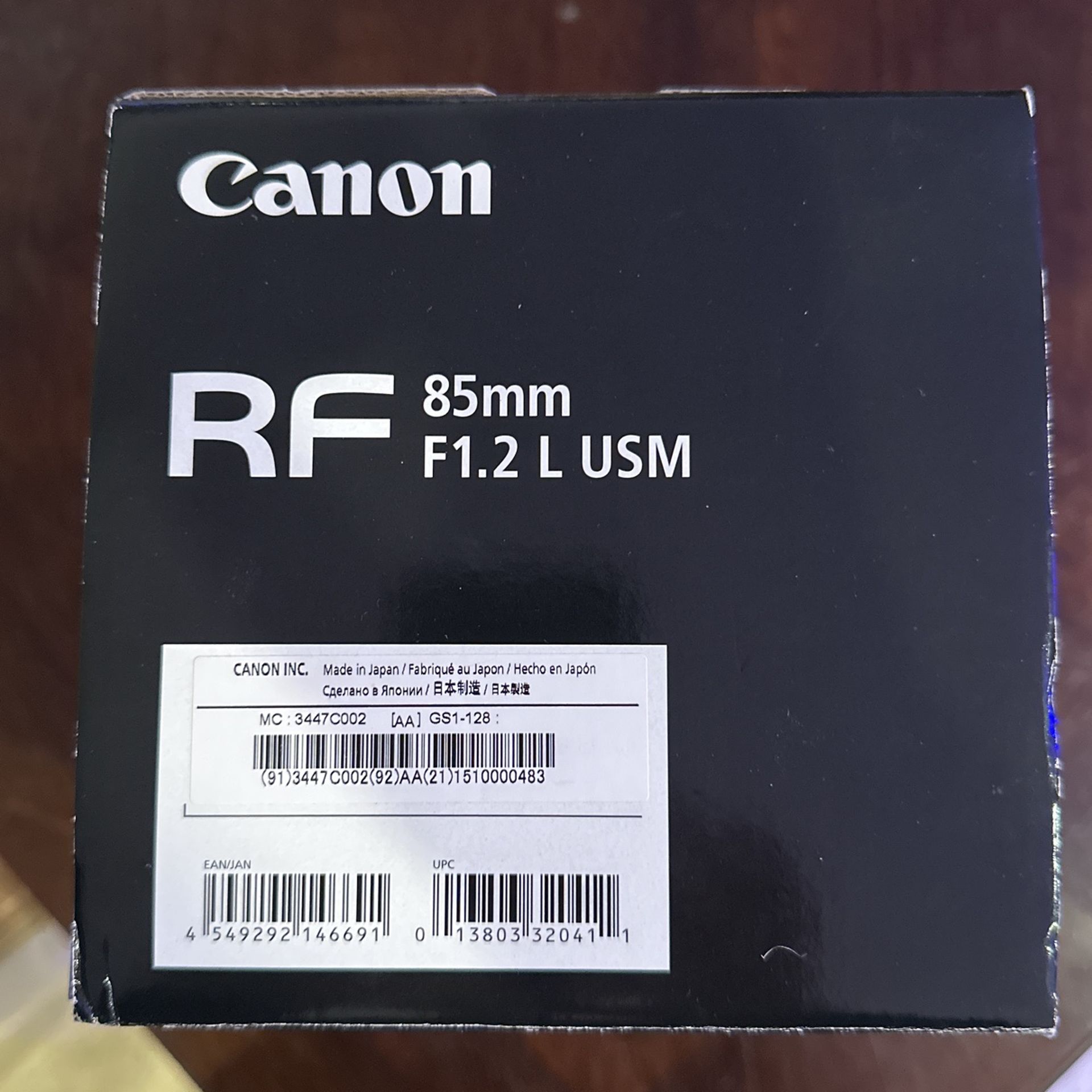 Canon RF 85mm F1.2 L USM Lens 