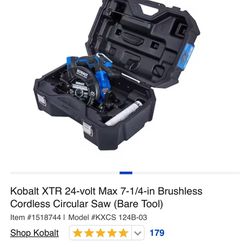7 1/4 Inch Kobalt XR Circular Saw (brand new)