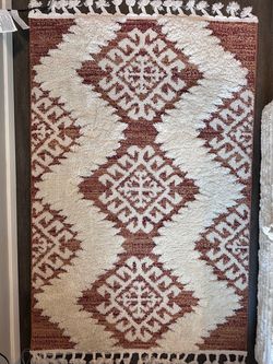 Boho Shag Area Rug with Fringe 4x6